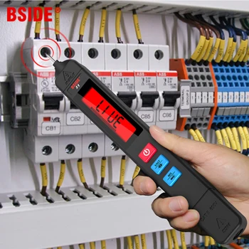 BSIDE Ny Spænding Detektor berøringsfri Smart Pen Digital Multimeter Autoranging DC-AC Ohm NCV Hz Kontinuitet Live wire Meter
