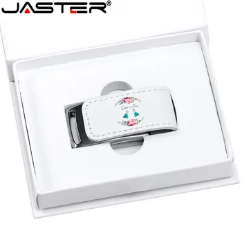 JASTER Brugerdefinerede Logo For USB 2.0 Flash USB-stick, 32GB, 64GB 4GB 8GB 16GB Pendrive Læder Usb+Gaver Box(Over 10stk Gratis Logo）