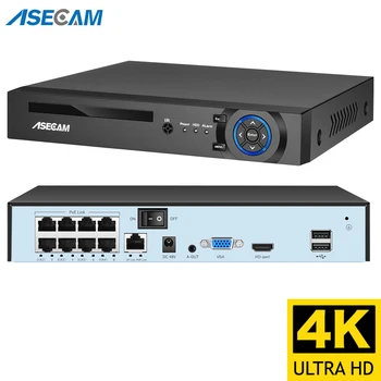 4k Ultra HD POE NVR Video-Optager Onvif H. 265 48V Face Detection IP-Kamera CCTV-System, P2P-Netværk, Sikkerhed Overvågning Kamera