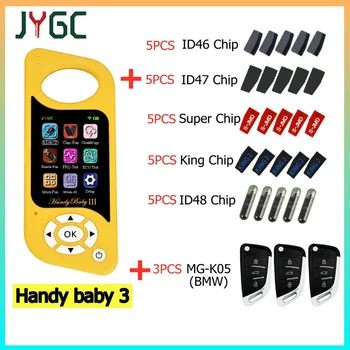 JYGC Handy Baby3 Bil Nøgle Kopimaskine Auto Nøglen Programmør HandyBaby3 med JYGC Universal Normal Bil-Tasten, og Super/Konge/ID46/ID48 chip