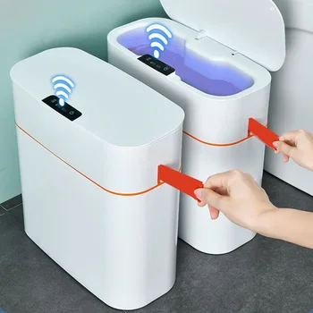 13L Smart Papirkurven Automatisk Pakning Sensor Skrald Bin Køkken, Badeværelse Vandtæt Skrald Cube Rengøring af Værktøj Skraldespand Hjem