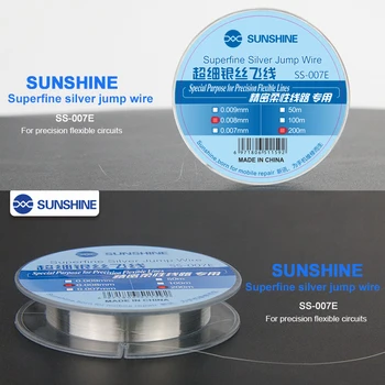 solskin Superfin sølv jumper wire kobber flyvende ledningsisolering for fleksible kredsløb iphone bundkort fingeraftryk reparation