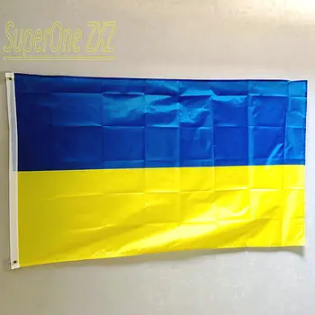 NY ukraine Flag 3ft x 5 m 90 x 150 cm Ukraine Nationale Ukraine Flag, Fører Ingen Flagstang, boligindretning, flag, banner