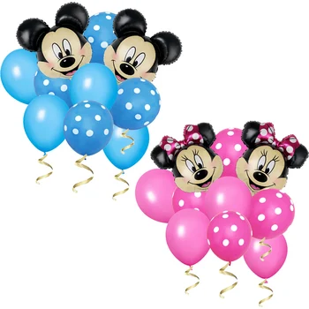 1 Sæt 24 tommer Alu Folie Ballon Disney Minnie Mickey Mouse Bryllup Fødselsdag Part Dekorationer Helium Globos Baby Shower