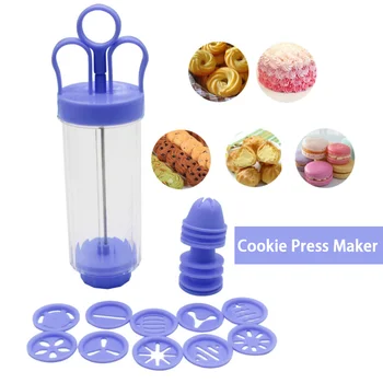 18Pcs/Set Diy-Manual Cookie Tryk Maker Machine Gun Udsmykning Presse Maskine til fremstilling af Churros Enhed Æbleskiver Bagning Værktøj