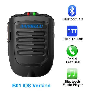 Bluetooth-Mikrofon B02 Håndholdt Trådløs Mikrofon til 3G, 4G Newwork IP-Radio Med REALPTT ZELLO IOS Mobiltelefon