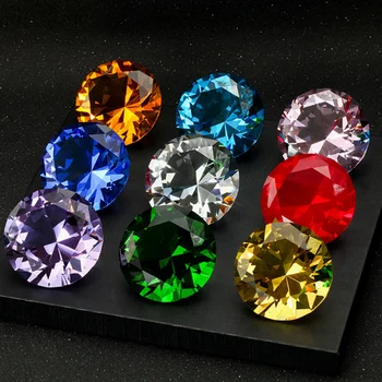 10 Farver Krystal Diamant-Formede Brevpresser Indretning Skære Glas Giant Ædelsten Bryllup Julepynt Gaver Diy Smykker Håndværk