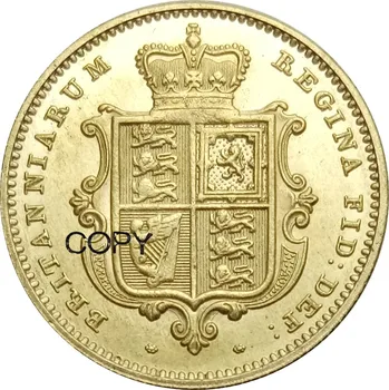 Storbritannien 1/2 Suveræne Victoria 1st portræt 1838 - 1861 20pcs Messing Metal Kopiere Mønter
