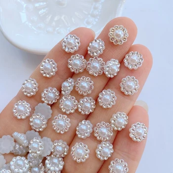 100Pcs Nye Søde Mini 7mm Skinnende Diamant Perler Resin Figur Håndværk Flatback Ornament Smykker at Gøre Hairwear Tilbehør