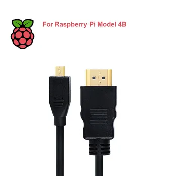 Raspberry Pi 4B Micro HDMI-kompatibel til HDMI-kompatibel Video-Kabel Understøtter 4K-Adapter Ledning til Tablet HDTV Android