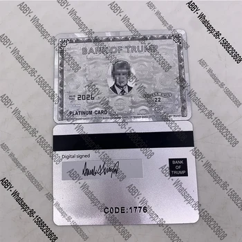 Engros Donald Trump sølv folie navn kort Plastik kreditkort materiale kreative Platinum kort Trb vip-kort til samling