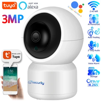3MP Indendørs Tuya Wifi Kamera Smart Home Automatisk Sporing af IP-Kamera 2MP Cloud Storage Audio Baby Monitor Trådløs Kamera Overvågning