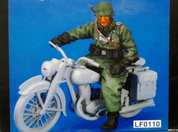 1:35 Harpiks kit soldat ridning en motorcykel 2
