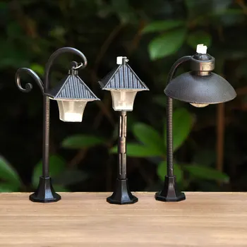 DIY Retro Gade Lampe Model Dukkehus bordlampe Mikro-Miniature Landskab Ornament Haven Park Lygtepæl Sand Tabel Model