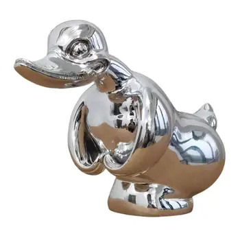 1pc Bil Dekoration Vred Rubber Duck Hood Ornament Død Bevis Splint Sort Stærk Duck Forgyldt Kreative Harpiks Ornamenter