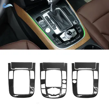 For Audi A5 A4L 2009 2010 2011 2012 2013 2014 2015 2016/ Q5 2010 - 2018 Carbon Fiber Center Konsol Gear Shift Panel Dækker Trim