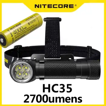 NITECORE HC35 lumen 2700 forlygter, pakket med en 4000mA batteri