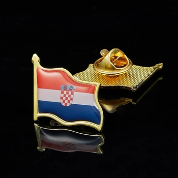 Kroatien Land Flag pins Lavet af Metal Souvenir-Hat Mænd Kvinder Vinke Epoxy Flag pins