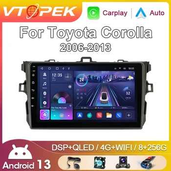 Vtopek 2 Din Android 13 bilradioen til Toyota Corolla E140/150 2007 2008 2009 2010 2011 2012 2013 Multimedia-Afspiller, GPS Carplay