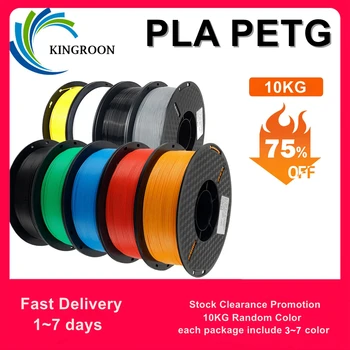 KINGROON lagertømning Fremme 10KG PLA Filament 1.75 mm 1 KG/Rulle Tilfældig Farve 3D-Printer Materiale PETG PLA Gratis Fragt