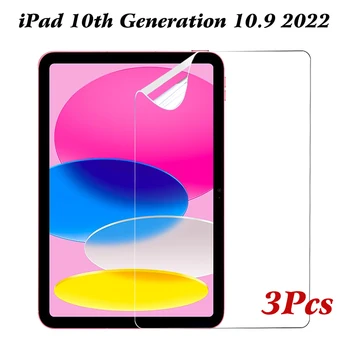 3 Pack HD Bløde PET-Folie skærmbeskytter Til iPad 10th Generation 10.9 2022 A2757 A2696 iPad 10 .9 Anti Ridse Beskyttende Film