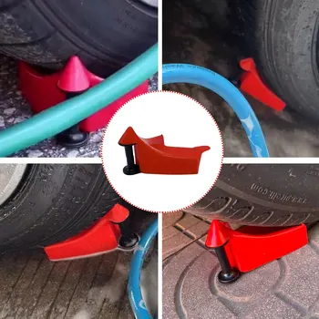 Forbedret 1/2 PAKKE Bil RØD Slange Slide Dækket Kile bilvask Rør Anti-klemme Værktøjer Bil Slange Guider