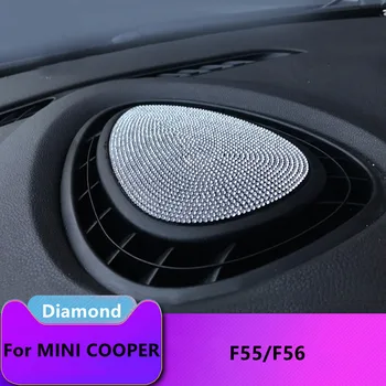 Til MINI Cooper F55 F56 F57 Bil Tilbehør Center luftskrue Outlet Betjeningspanel Mærkat Sæt med Krystal Diamant F54 Clubman Decal