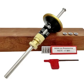 Hjul Mærkning Måle Træbearbejdning Mærkning Snor Kit med 10 Udskiftning af Fræsere Solidt Metal Bar Træ Skriver Værktøj til Tømrer