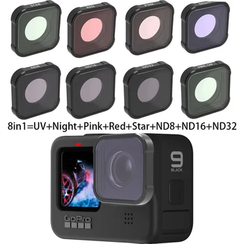 Til GoPro Hero 10 Filter CPL MCUV ND 8 16 32 Red Linse Filtre Nat Start linser Til GoPro Hero10/11 Sort Mini Kamera Tilbehør