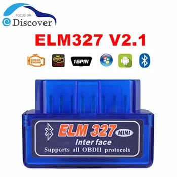 Super ELM327 Bluetooth-V2.1 OBD2 Scanner BT ELM 327 OBD-II IOS OBD Protokollen Kode Reader til Diagnostisk Værktøj Mini ELM327 2.1