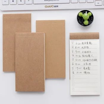 Mohamm 50Sheets 14.1 cm x 7.1 cm Kreative Papirvarer Memo Pad Rive Praktisk Notebook Kraftpapir Bærbare Notebook