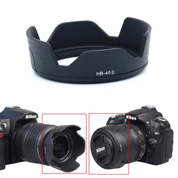 HB-45II 52mm Modlysblænde HB 45II HB-45 II Reversible Kamera Lente Protektor for D3100 Nikon D3200 D5100 D5200 18-55mm Tilbehør
