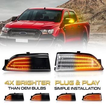 2stk LED Dynamisk Spejl blinklys Lys Side Ede Indikator Blinker Tilbehør Til Ford Ranger Wildtrak T6 Raptor Everest