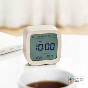 Youpin Qingping Bluetooth Vækkeur Temperatur Luftfugtighed Display LCD-Skærm Justerbar Vågelampe Med Mijia APP Smart Home