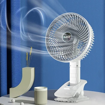 Genopladelige fan 3-gears Trådløse Elektrisk ventilator multifunktionelle USB Desktop-fans & Klip fans & Loft fans