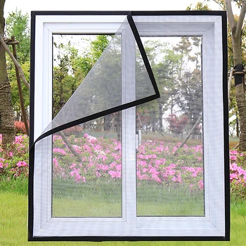 selvklæbende myggenet for vinduet tyl vindue skærmen DIY tilpasses myggenet vindue gardin mesh usynlige mosquitera
