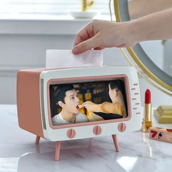 Kreativ Tv-Style Tissue Box Boy 's Girl' s Room Decor Gave Værelse Bil Sofa Hotel Dekorative Papir Container Tissue Box
