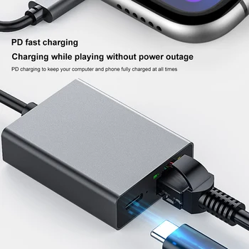 USB3.0 Type-C til RJ45-Internet-Kabel Plug-and-Play USB-1000 mbps Ethernet-Netværkskort Støtte PD Opladning til Tablet