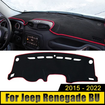 For Jeep Renegade BU 2015 2016 2017 2018 2019 2020 2021 2022 Bilens Instrumentbræt Dække Mat Undgå Lys Puder Anti-UV-Skridsikre Tæpper