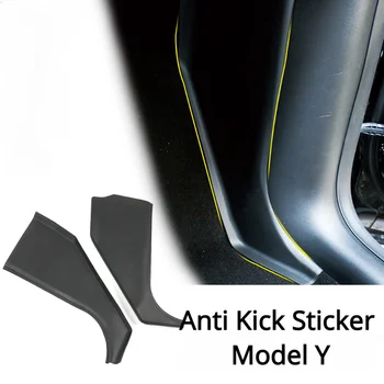 Anti Kick Klistermærke til Tesla Model Y Beskyttelse Cover til hoveddøren Resten Pedal Side Vagter Protector Indretning Pad Tilbehør 2023