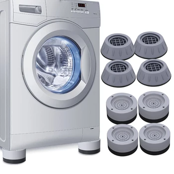 Vaskemaskine Rengøring Pads Universal Anti-Vibrations Fødder Puder Non-Slip Noise Cancel Mat til Vaskemaskine og Tørretumbler Maskine Støtte