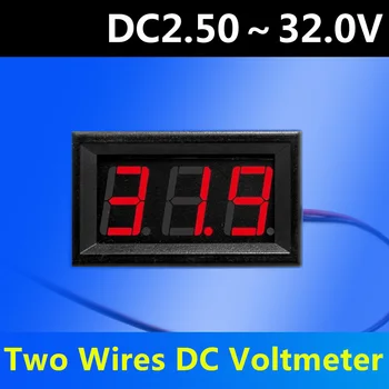 DIY-DC2.5-30V DC 0-100V 2/3 Ledninger Rød LED Panel Spænding Meter Måle Digital Voltmeter Tester Elektriske Instrumenter til Bilen Auto