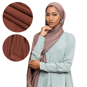 60x170cm Mode Modal Bomuld Jersey Tørklæde Hijab Lang Muslimske Sjal Almindelig Blød Turban Uafgjort Hoved Wraps For Kvinder i Afrika Hovedbøjle