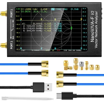 NanoVNA-F V2 Vector Network Analyzer Opgraderet 50 khz-3 ghz Antenne Analyzer HF, VHF, UHF VNA 4.3