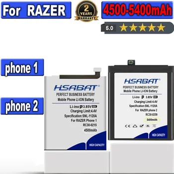 RC30-0215 RC30-0259 4500~5400mAh Batteri til RAZER telefon 1 / telefon 2 Batterier
