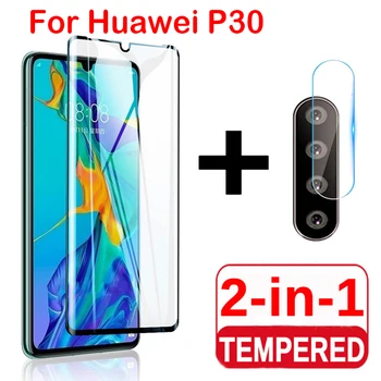 2 i 1 Skærm Protektor Fuld Beskyttende Glas Til Huawei P20-P30 lite Tilbage kameralinse Hærdet Glas På Huawei P60 P50 P40 PRO
