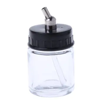 Airbrush Glas Flaske Jar-Air Brush Pistol Standard Suge Låg Pumpe Spray Top Nye 28ED