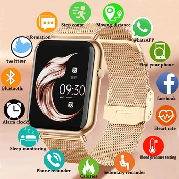 2023 Nyt, Smart Ur Til Kvinder Gave kropstemperatur Fuld Touch-Skærm Sport Fitness Ure Bluetooth Opkald Digital Smartwatch