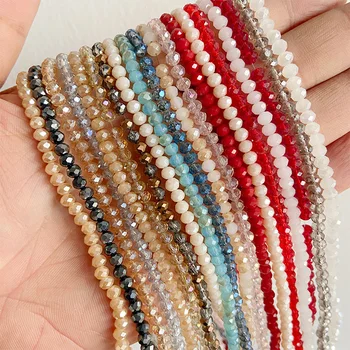 Østrig Ab Farve Facetteret 4mm Krystal Perler til Smykker at Gøre Diy Armbånd Materiale Perles Løs Runde Spacer Glas Perler bulk