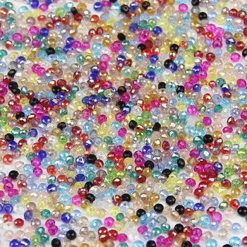JHNBY Flad Rund Form Fornemme Østrigske krystaller 2mm 200pcs løse perler farve bold levering armbånd halskæde Smykker at Gøre DIY